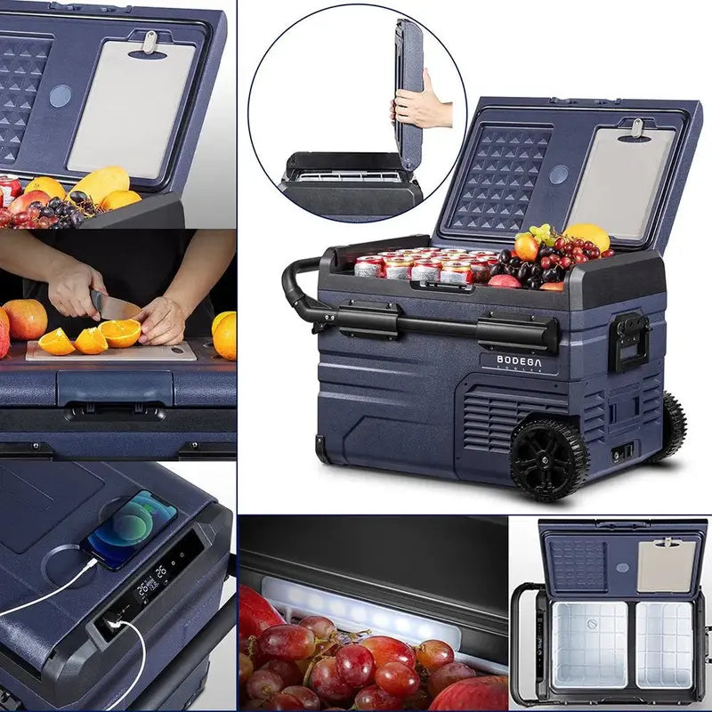 12V 37-Quart Portable Car Refrigerator/Freezer ¨C APP-Controlled for Camping &amp; Travel