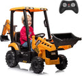 12V JCB Ride-On Excavator Toy ¨C Realistic Digging Arm. Adjustable Speeds. Slow Start/Stop & Ages 4¨C8