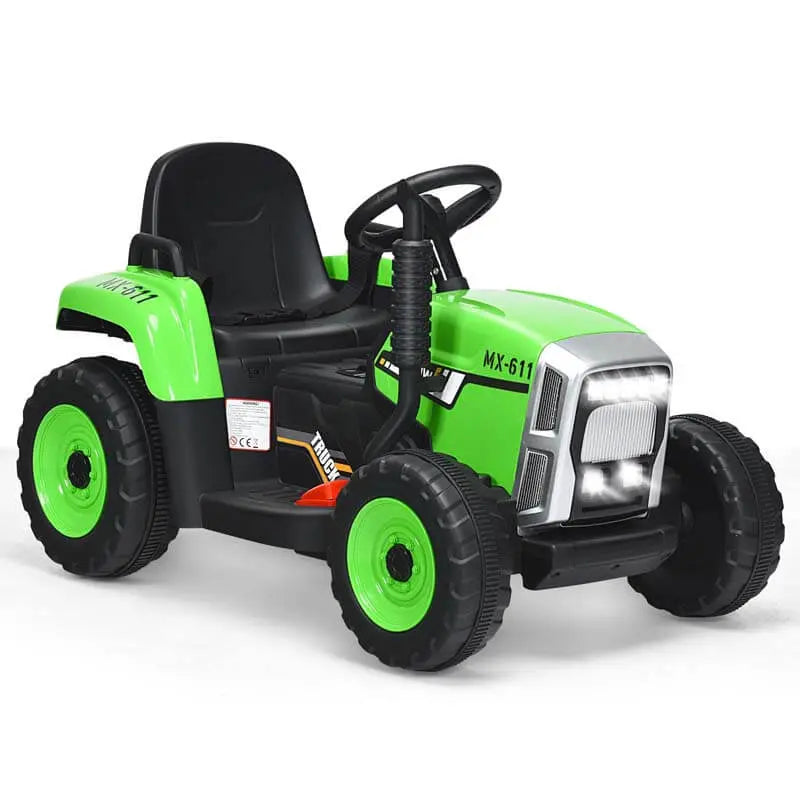 12V Kids Ride-On Tractor with Trailer ¨C Battery-Powered Electric Farm Vehicle Featuring 3-Speed Transmission & Loader Function