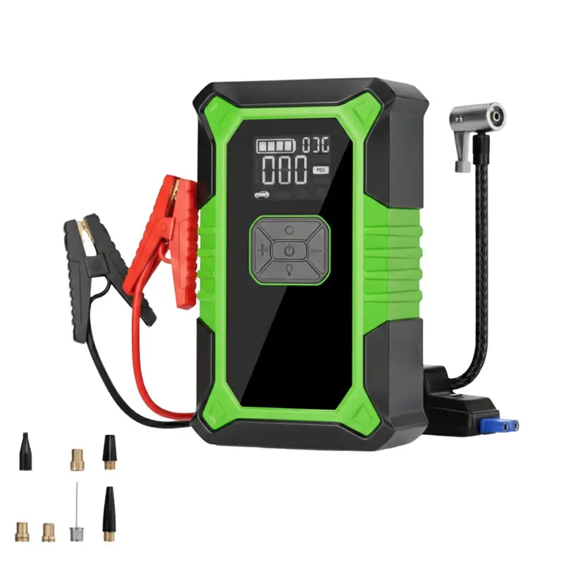 12V Lithium Jump Starter ¡ª 3000A Peak. Integrated 150 PSI Cordless Tire Inflator