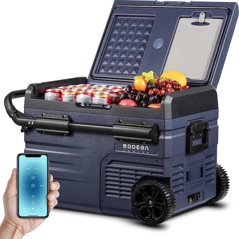 12V Portable Car Refrigerator Freezer ¨C 37-Quart Dual-Zone Cooling. App-Controlled. Ideal for Camping &amp; Road Trips