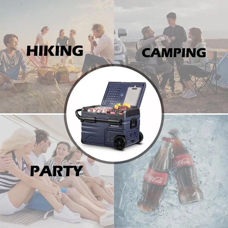 12V Portable Car Refrigerator Freezer ¨C 37-Quart Dual-Zone Cooling. App-Controlled. Ideal for Camping &amp; Road Trips