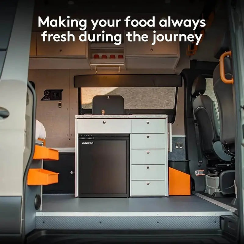 12V RV Refrigerator Freezer ¨C 2.3 cu ft / 65L Compact Dual-Zone Portable Fridge