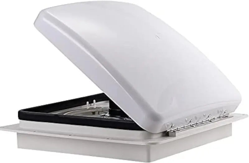 12V RV Roof Vent Fan ¨C 14-Inch Manual Lift. 10-Speed Reversible Operation (No Remote Included)