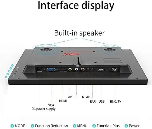 13.3-Inch Mini LED Monitor ¨C 1366×768 Resolution with HDMI/VGA/AV/BNC/USB Inputs &amp; Built-in Speaker