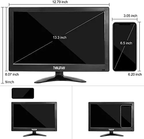 13.3-Inch Mini LED Monitor ¨C 1366×768 Resolution with HDMI/VGA/AV/BNC/USB Inputs &amp; Built-in Speaker