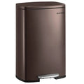 13-Gallon Stainless Steel Kitchen Trash Can ¨C Step-On. Soft-Close. Removable Bucket. Brown Finish