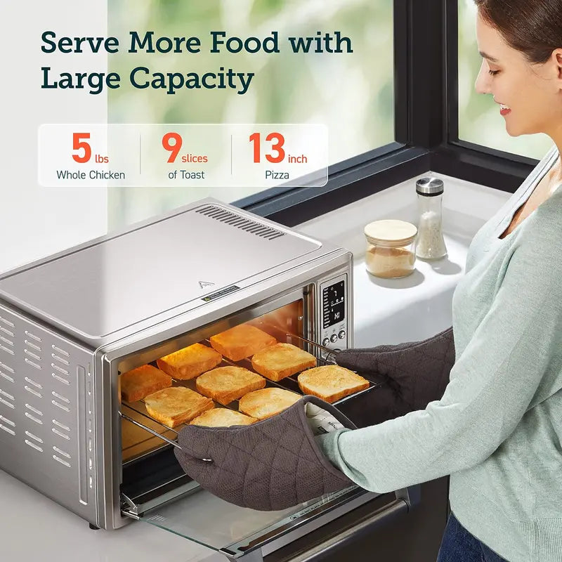 13-in-1 Smart Air Fryer Toaster Oven with App & Voice Control ¨C 32-Quart Convection Countertop Oven