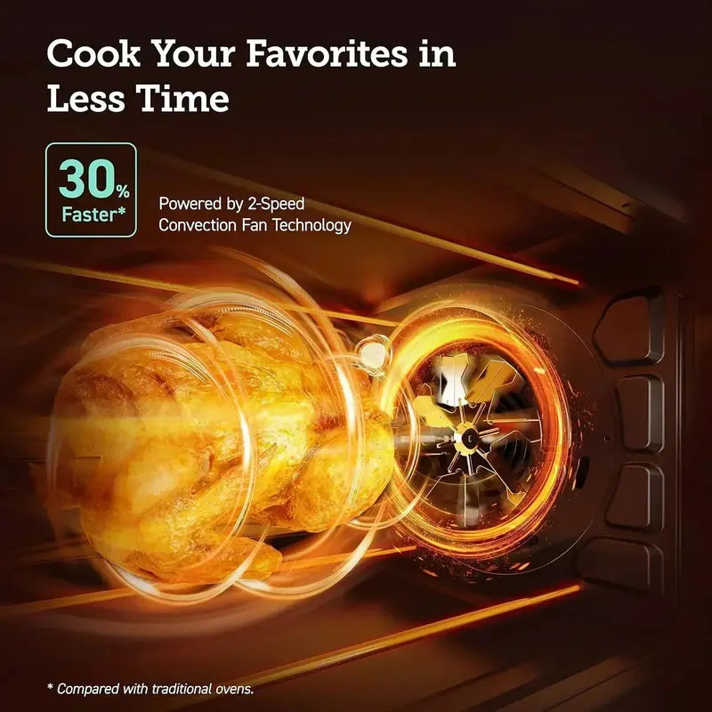 13-in-1 Smart Air Fryer Toaster Oven with App & Voice Control ¨C 32-Quart Convection Countertop Oven
