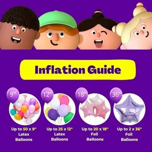 13-Liter Portable Helium Tank ¨C Inflates Up to 50 Latex Balloons for Home Events