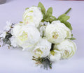13-Piece Luxury Silk Peony Bouquet ¨C European-Style Core-Spun Arrangement (47 cm)