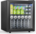 130-Can Adjustable-Temp Beverage Refrigerator ¨C Freestanding Drink Cooler with Digital Controls