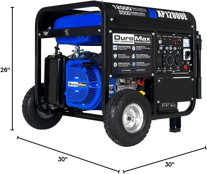 13.000-Watt Dual-Fuel Portable Generator ¨C Gas or Propane. Electric Start. Transfer Switch Ready for Whole-Home Backup & RV Use