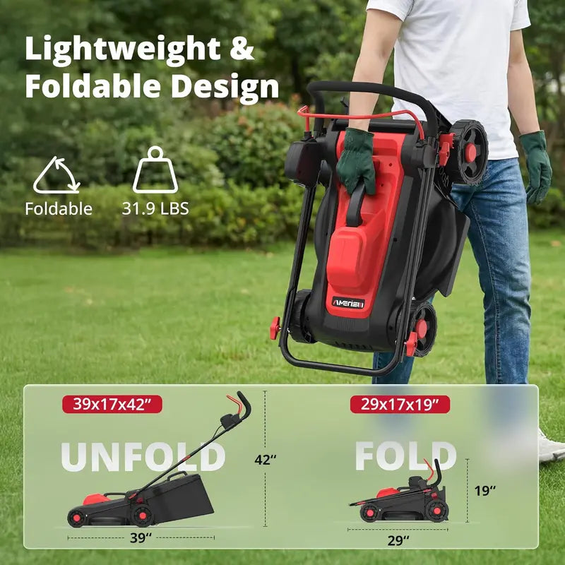 14¡å 12.5A Corded Electric Lawn Mower ¡ª 2-in-1 Mulching & Side Discharge