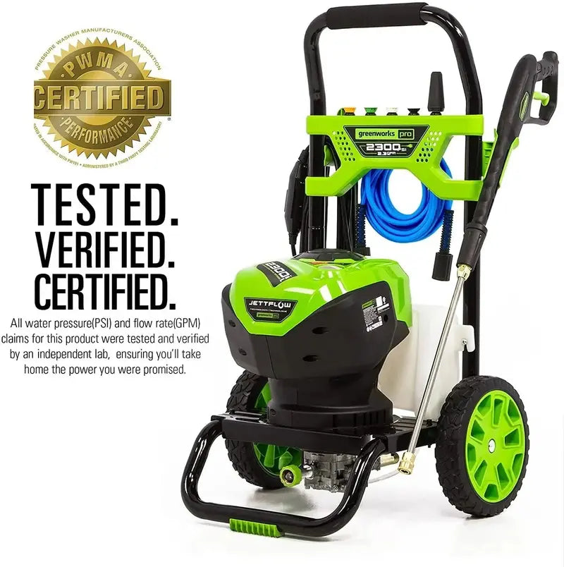 14-Amp Brushless Pressure Washer ¡ª 2300 PSI. 2.3 GPM High-Efficiency Cleaning