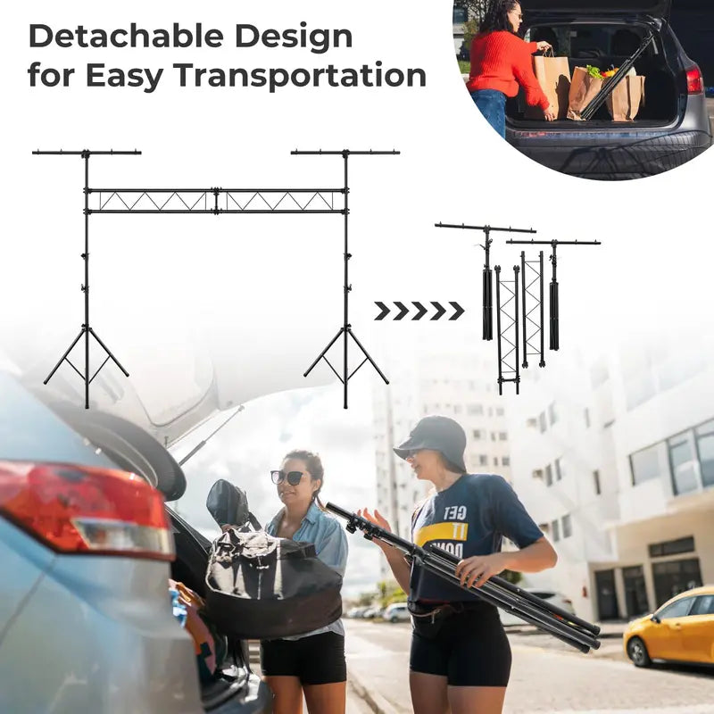14-Foot DJ Light Truss System ¡ª 32-Channel Lighting Rig with 220-LB Load Capacity