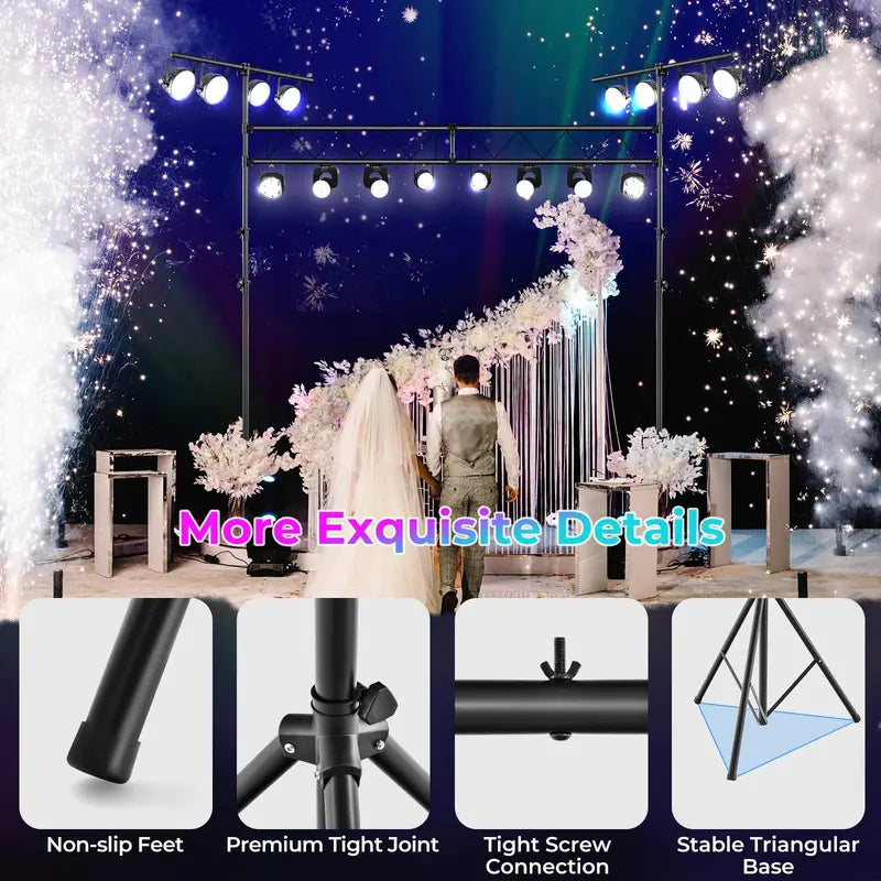 14-Foot DJ Light Truss System ¡ª 32-Channel Lighting Rig with 220-LB Load Capacity