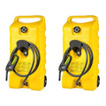 14-Gallon Portable Diesel Fuel Tank with Integrated Pump ¨C 2-Pack. Yellow