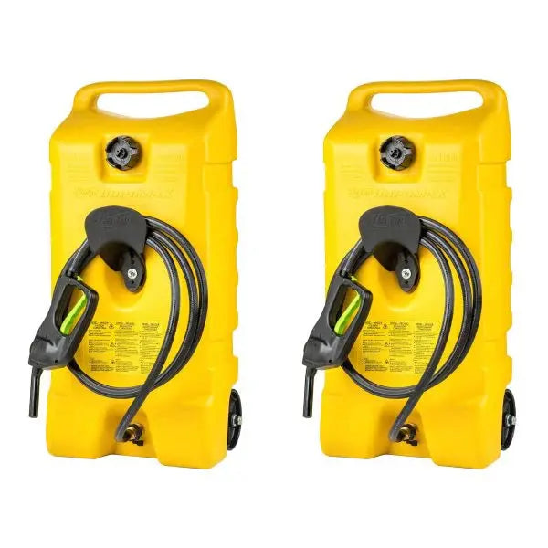 14-Gallon Portable Diesel Fuel Tank with Integrated Pump ¨C 2-Pack. Yellow