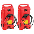 14-Gallon Portable Gas Fuel Tank with Integrated Pump ¨C 2-Pack. Red Safety-Color Design