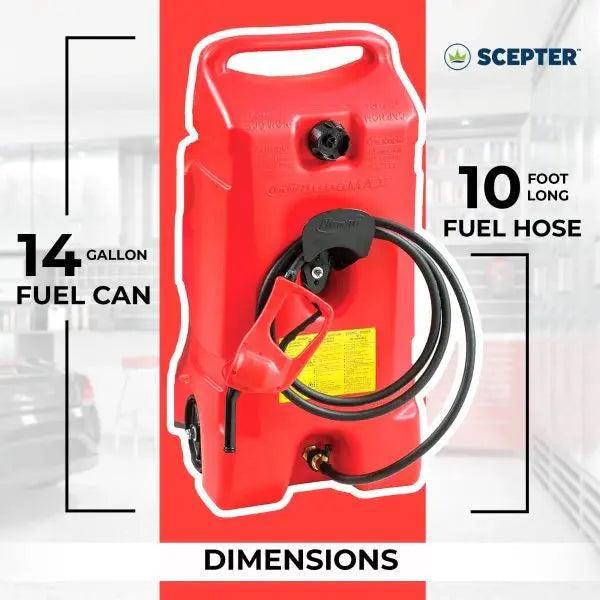 14-Gallon Red Portable Gasoline Tank with Manual Pump ¨C Twin-Pack for On-the-Go Refueling