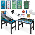 14-in-1 All-in-One Game Table Featuring Foosball. Air Hockey. Billiards. Table Tennis. Basketball. Chess. Checkers. Bowling &amp; Shuffleboard