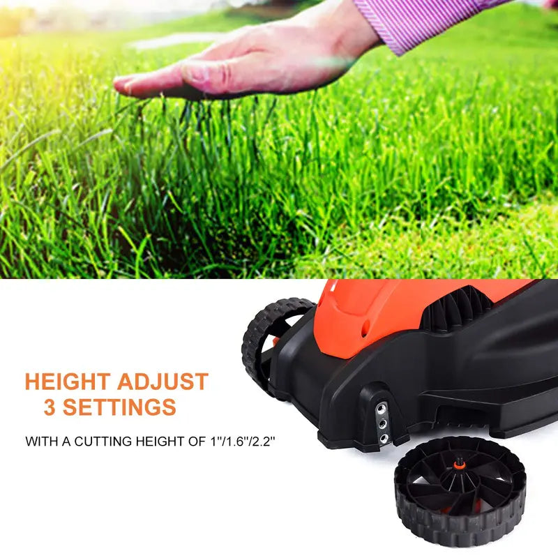 14-Inch Corded Electric Lawn Mower ¨C 12-Amp Push Mower with Grass Bag & Foldable Handle
