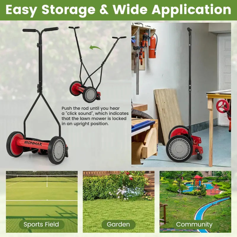 14-Inch Cordless Walk-Behind Grass Trimmer ¨C 5-Blade Precision Cutting System