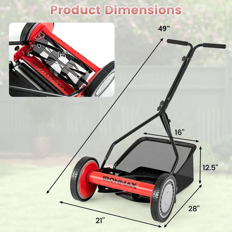 14-Inch Cordless Walk-Behind Grass Trimmer ¨C 5-Blade Precision Cutting System