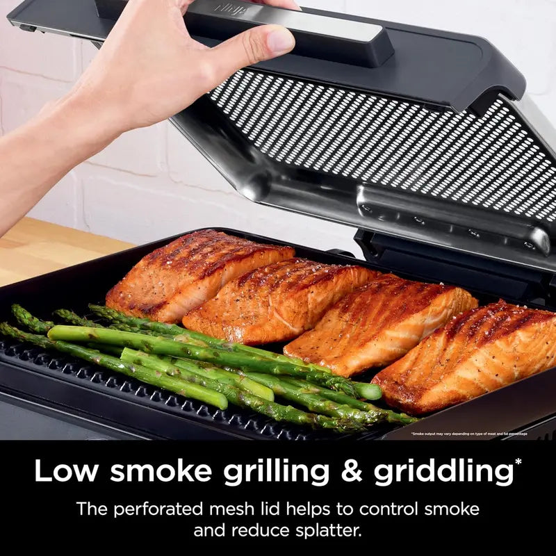 14-Inch Electric Indoor Grill &amp; Griddle ¡ª Dual-Function Cooking for Steaks. Burgers. Veggies. Pancakes. and More