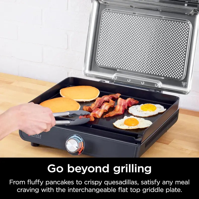 14-Inch Electric Indoor Grill &amp; Griddle ¡ª Dual-Function Cooking for Steaks. Burgers. Veggies. Pancakes. and More