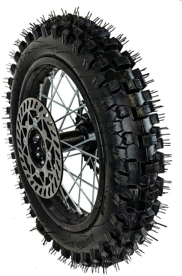 14″ Rear Wheel Assembly for 125cc-160cc Dirt Bikes - 90/100-14 Tire. Brake Rotor &amp; Sprocket