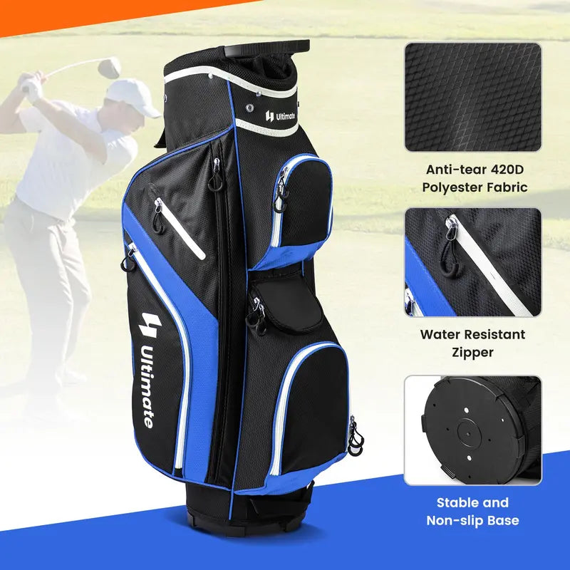 14-Way Divided Golf Cart Bag. Lightweight All-Terrain Carry Bag for Men and Women