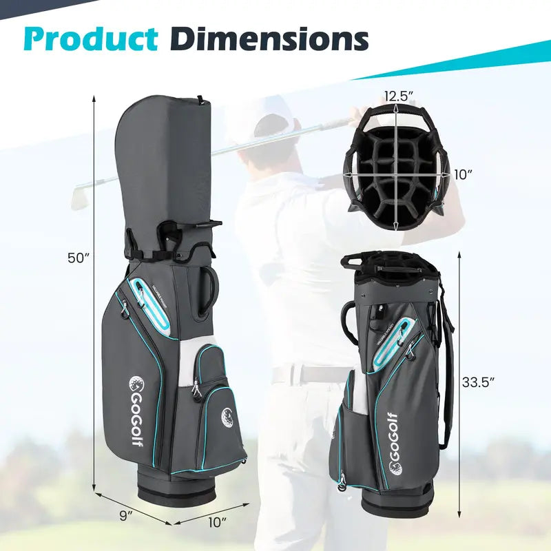 14-Way Divider Portable Golf Bag ¨C Lightweight Carry Solution for Men and Women