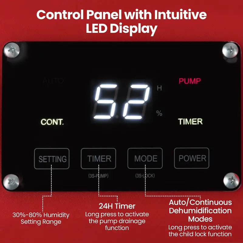 140-Pint Portable Industrial Dehumidifier ¨C Pump-Enabled Unit for High-Moisture Basements