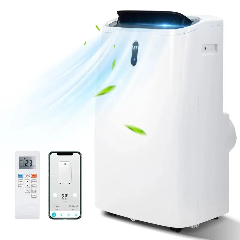 14000 BTU 4-in-1 Portable Air Conditioner with Heating &amp; WiFi ¨C Alexa-Compatible. Covers Up to 700 Sq. Ft.