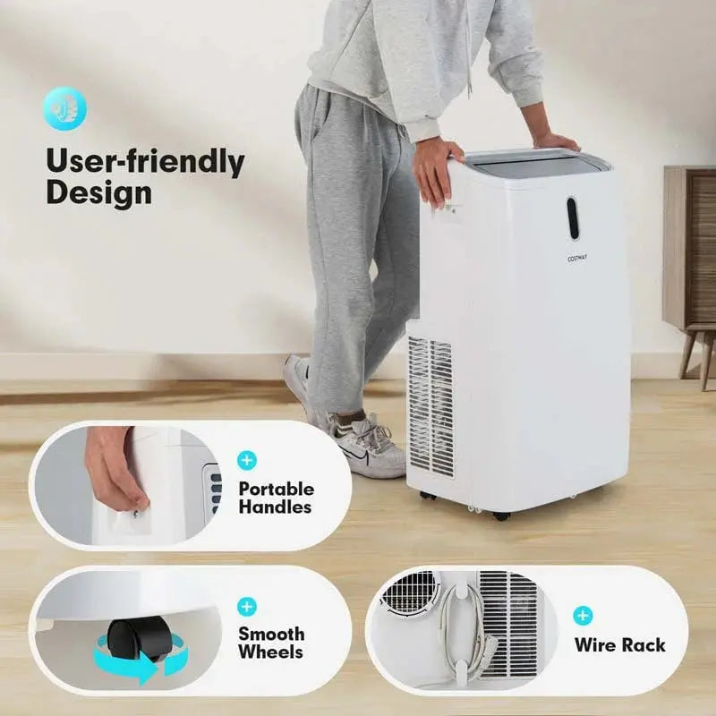 14000 BTU 4-in-1 Portable Air Conditioner with Heating &amp; WiFi ¨C Alexa-Compatible. Covers Up to 700 Sq. Ft.