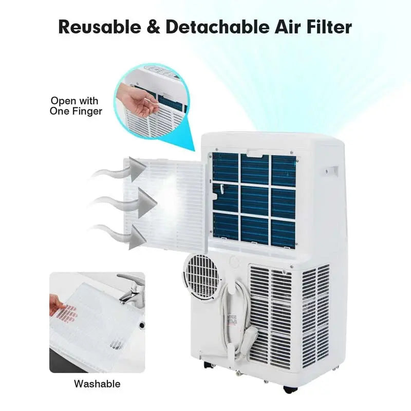 14000 BTU 4-in-1 Portable Air Conditioner with Heating &amp; WiFi ¨C Alexa-Compatible. Covers Up to 700 Sq. Ft.