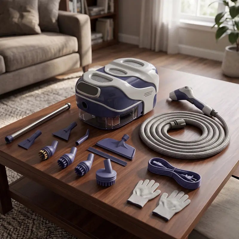 1400ML Cordless Steam Cleaner with Interchangeable Nozzles &amp; Accessories