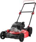 144cc 21-Inch Gas-Powered Lawn Mower ¨C All-Terrain 4-Stroke Engine with Side-Discharge & Mulching. 6-Position Height Adjustment