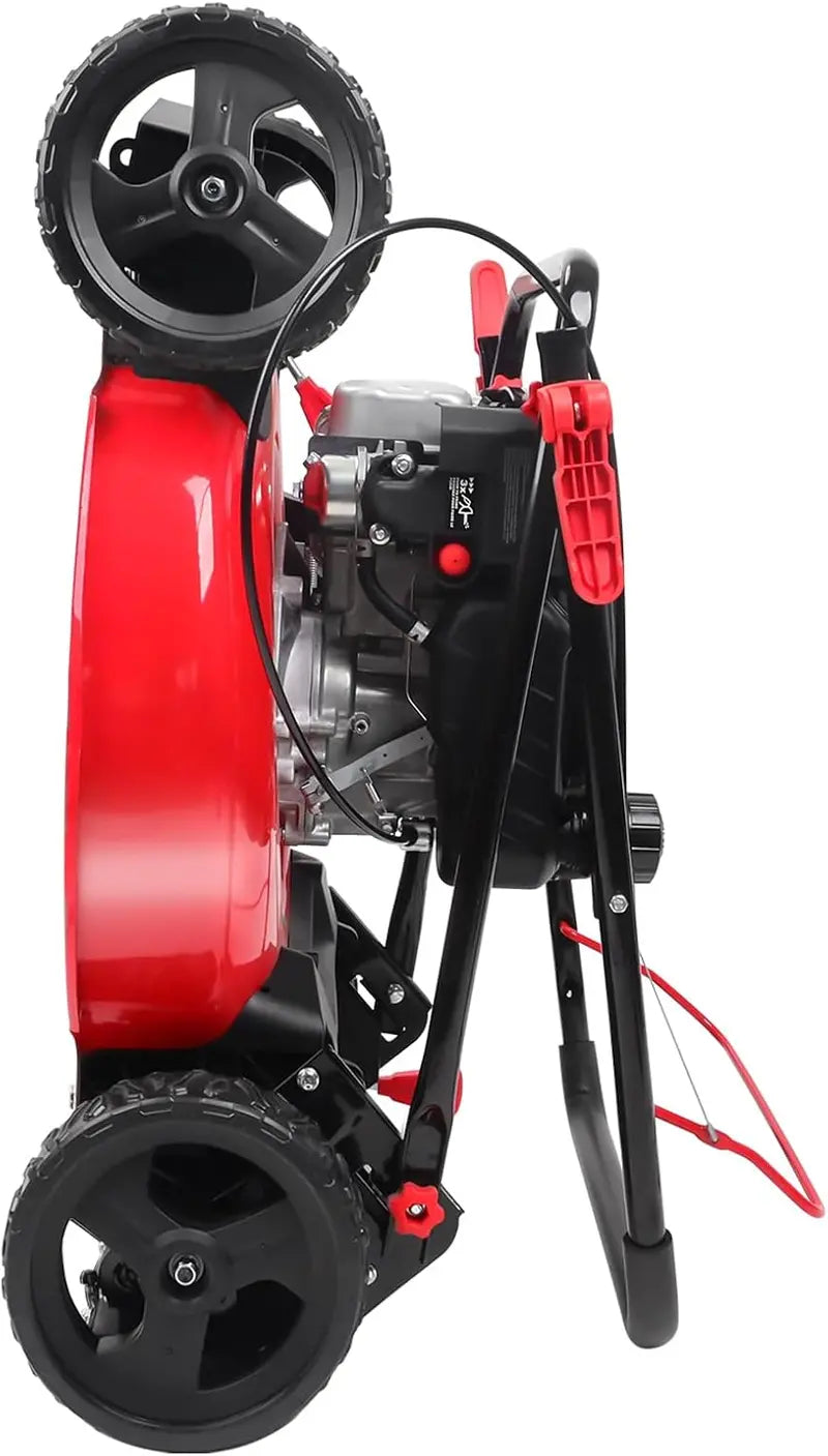 144cc 21-Inch Gas-Powered Lawn Mower ¨C All-Terrain 4-Stroke Engine with Side-Discharge & Mulching. 6-Position Height Adjustment