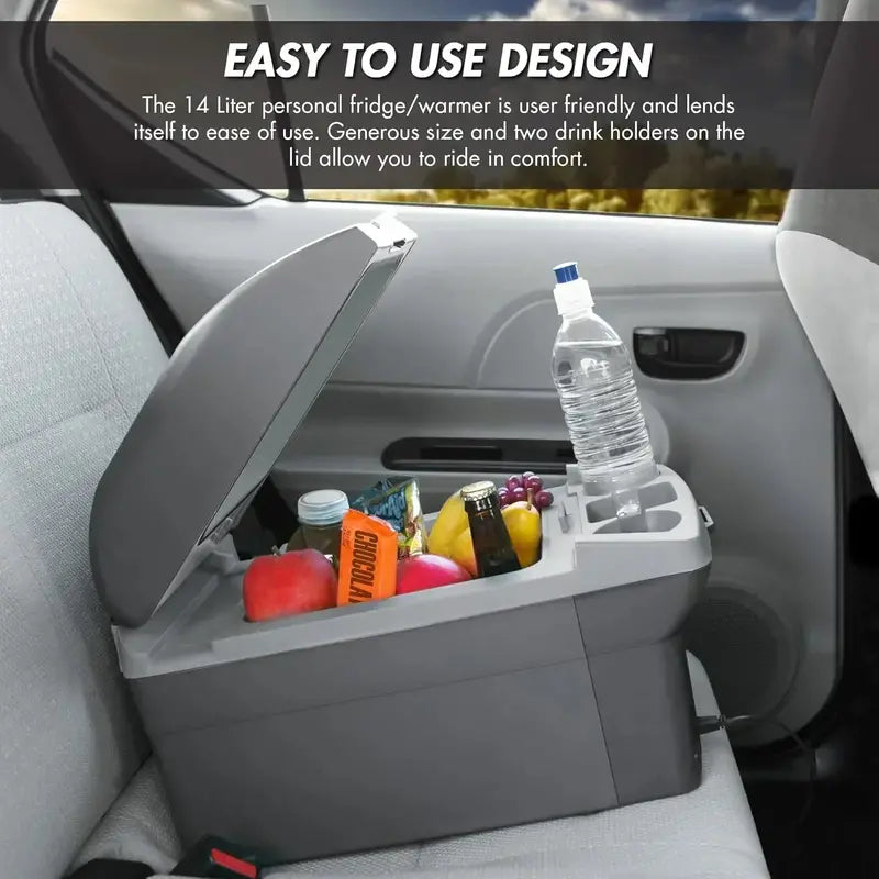 14L Thermoelectric Car Cooler &amp; Warmer ¨C Compact Personal Portable Cooler for Vehicles