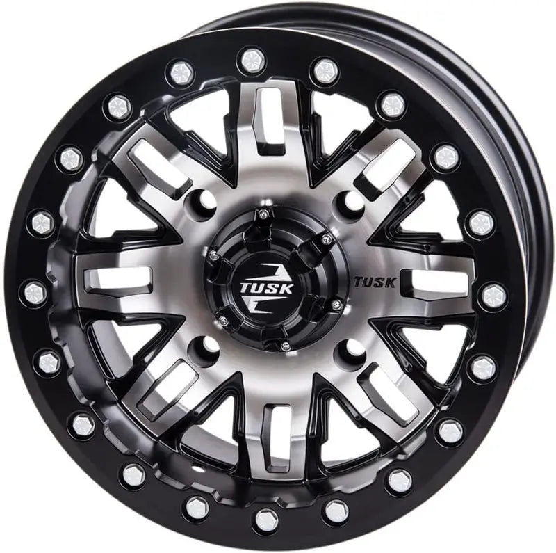 14×7 Machined/Black UTV Rims ¨C 4.0″ + 3.0″ Offset ¨C Precision-Fit for Polaris RZR XP Turbo EPS