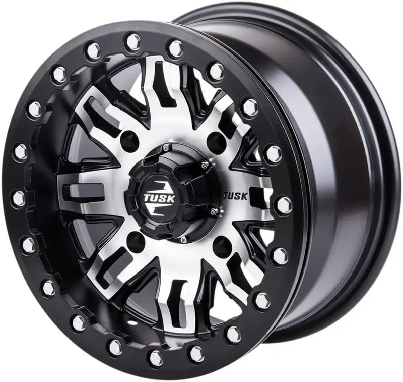 14×7 Machined/Black UTV Rims ¨C 4.0″ + 3.0″ Offset ¨C Precision-Fit for Polaris RZR XP Turbo EPS