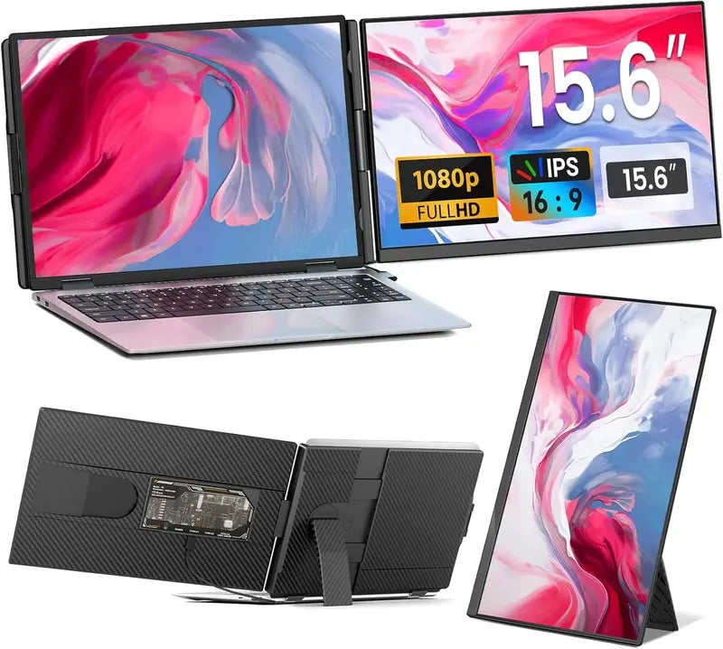 15.6¡å Portable Laptop Monitor ¨C FHD 1080p USB-C/HDMI Extender. Plug-and-Play. Compatible with Windows. macOS. Android. ChromeOS (13¡å¨C17.3¡å Laptops)