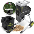 15-Amp Electric Wood Deburrer & Chopper ¨C 1.7¡å Max Cutting Diameter. Safety Hopper. Green Housing