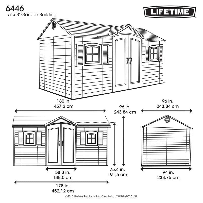 15 ft. x 8 ft. Dual-Access Outdoor Storage Shed ¨C Wayfair Exclusive