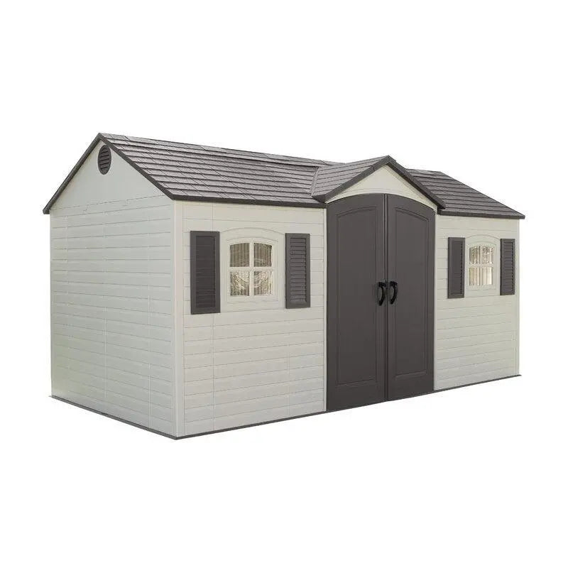 15 ft. x 8 ft. Side-Entry Plastic Storage Shed