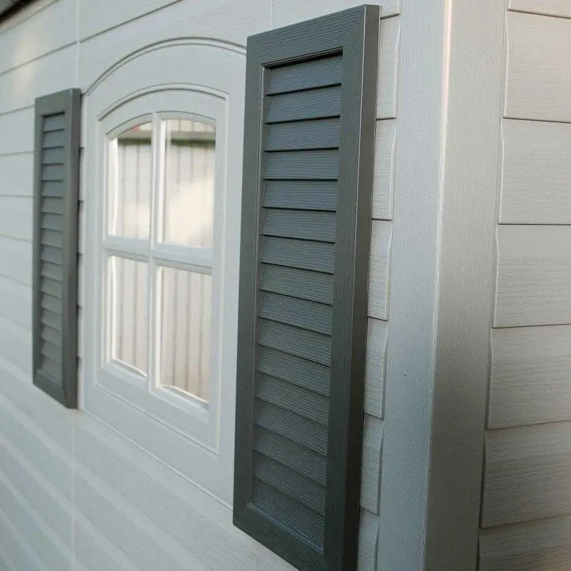 15 ft x 8 ft Side-Entry Plastic Storage Shed ¨C Low-Maintenance Outdoor Storage Solution
