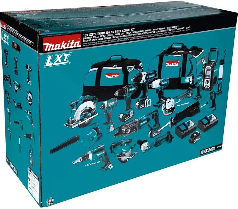 15-Piece Cordless Power Tool Combo Kit ¨C Includes Charger and Essential Accessories for DIY and Professional Use